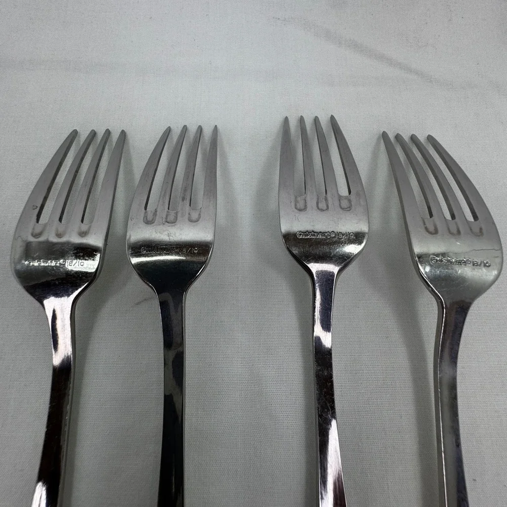 Cuisinart Annapolis 18/10 Stainless Steel Salad Forks Set of 4 High Gloss  7 In
